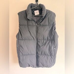 Zara Black Puffer Vest